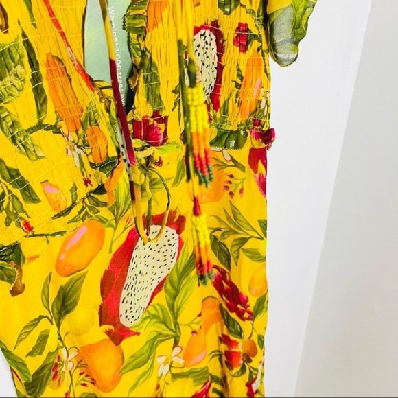 NWT Farm Rio Fruit Lovers Maxi Dress in Tropical Floral Print - Picture 4 of 7